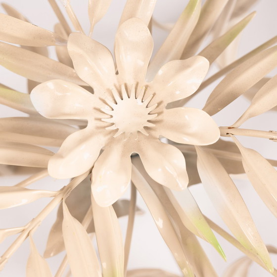 Image 1 of Vintage Metall Glas Blume Couchtisch, 1970S