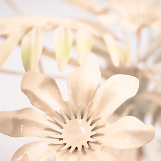 Image 1 of Vintage Metall Glas Blume Couchtisch, 1970S