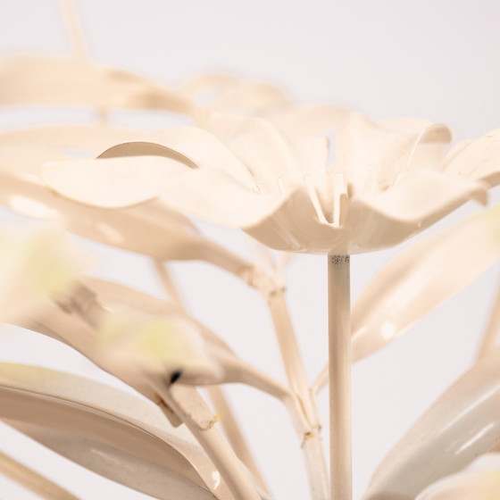 Image 1 of Vintage Metall Glas Blume Couchtisch, 1970S