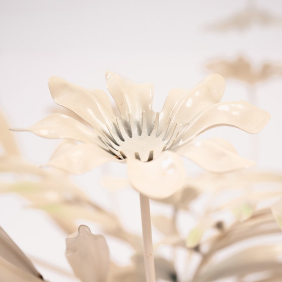 Image 1 of Vintage Metall Glas Blume Couchtisch, 1970S