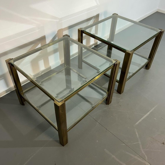 Image 1 of Beistelltisch-Set aus Bronze '1990'