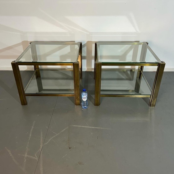 Image 1 of Beistelltisch-Set aus Bronze '1990'