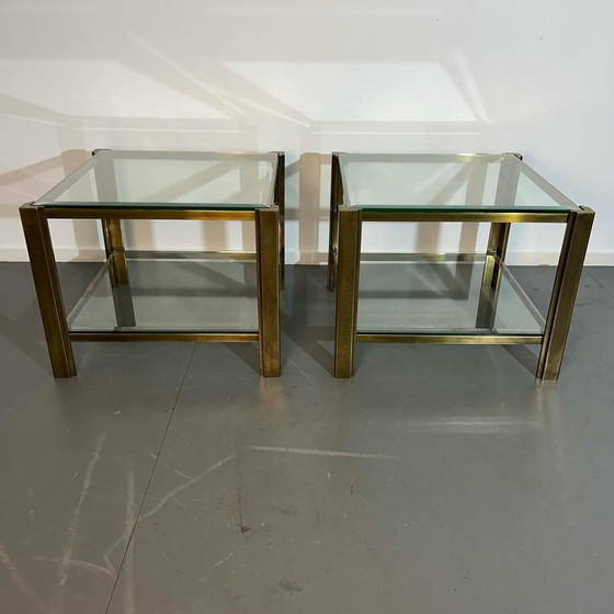 Image 1 of Beistelltisch-Set aus Bronze '1990'