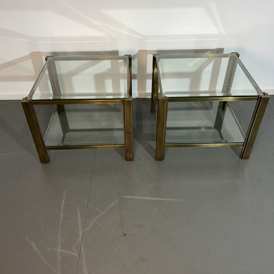 Image 1 of Beistelltisch-Set aus Bronze '1990'