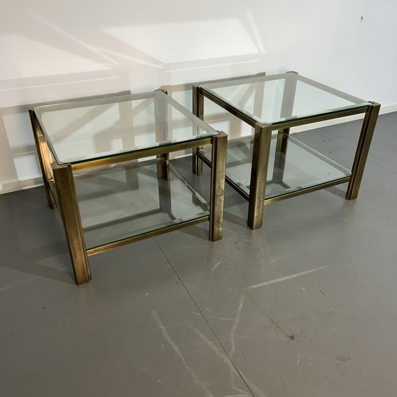 Image 1 of Beistelltisch-Set aus Bronze '1990'