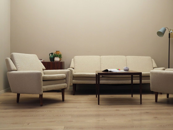 Image 1 of Cremefarbener Sessel, Dänisches Design, 1970er Jahre, Produktion: Dänemark