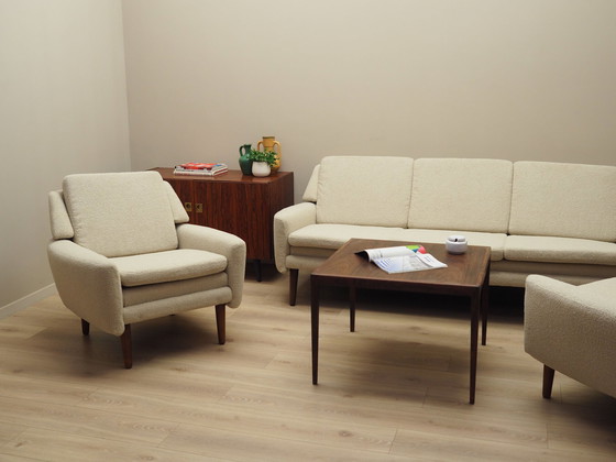 Image 1 of Cremefarbener Sessel, Dänisches Design, 1970er Jahre, Produktion: Dänemark