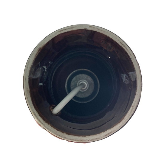 Image 1 of Mid-Century Deutsche Kork und Glas Tischlampe