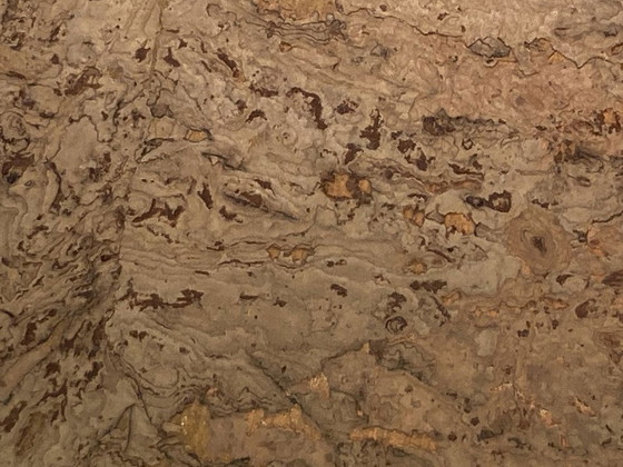 Image 1 of Mid-Century Deutsche Kork und Glas Tischlampe