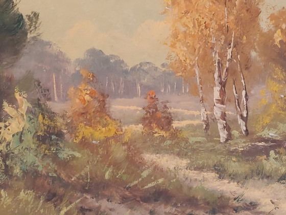 Image 1 of Niederländische Schule (XX) - Heidepfad im Herbst