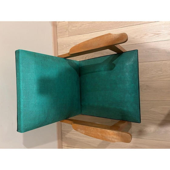 Image 1 of Paar Vintage-Sessel aus blonder Eiche, 1950