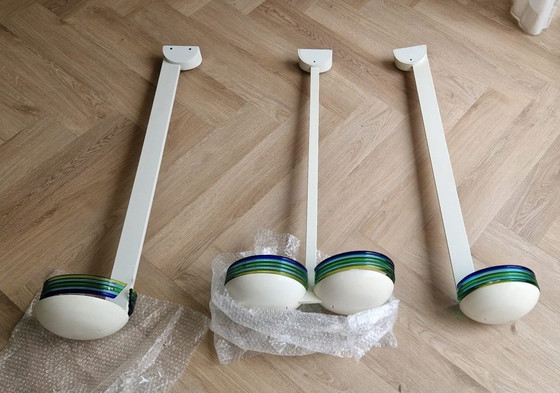 Image 1 of 3x Vintage Pendelleuchten Roberto Pamio