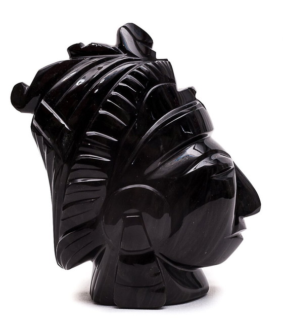 Image 1 of Inka-Kopf Aus Obsidian
