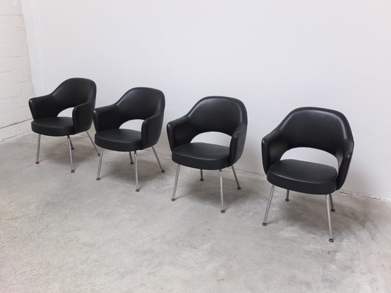 Image 1 of Original-Satz von 4 "Executive"-Sesseln von Eero Saarinen für Knoll, 1960er Jahre