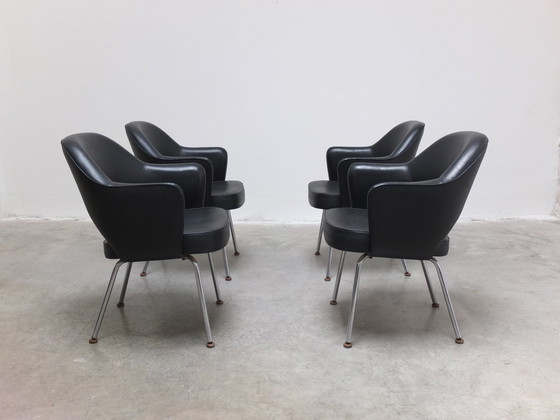 Image 1 of Original-Satz von 4 "Executive"-Sesseln von Eero Saarinen für Knoll, 1960er Jahre