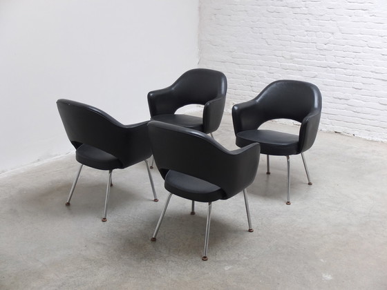 Image 1 of Original-Satz von 4 "Executive"-Sesseln von Eero Saarinen für Knoll, 1960er Jahre
