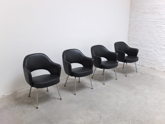 Image 1 of Original-Satz von 4 "Executive"-Sesseln von Eero Saarinen für Knoll, 1960er Jahre