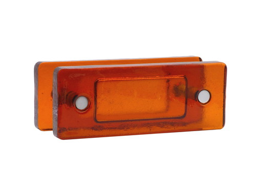 Paar Doppelte Orangene Glasgriffe 1970