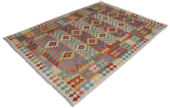 Image 1 of Original Old Style Kelim Afghan 249 X 182 Cm Top Zustand