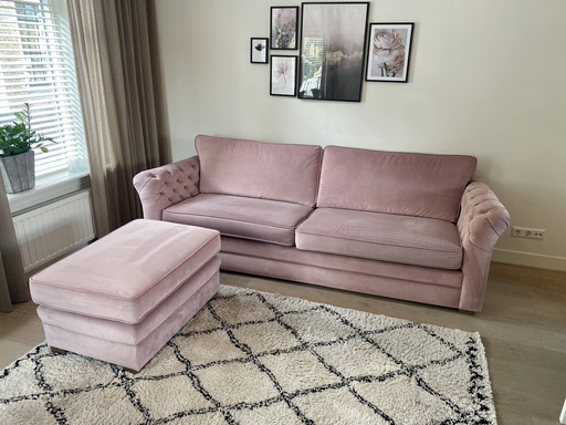 Meubitrend Sofa + Hocker Juwel