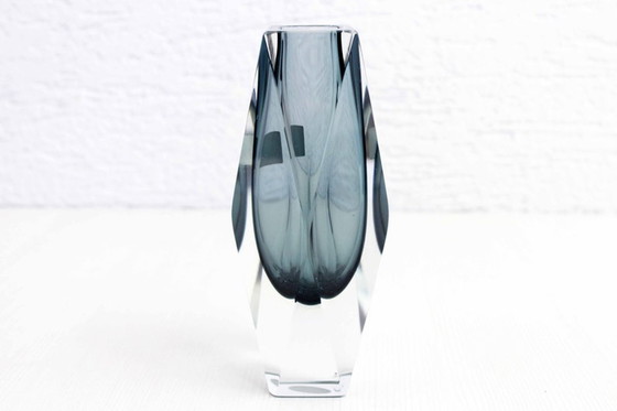 Image 1 of Sommerso Vase aus Muranoglas