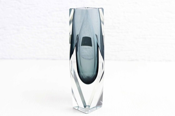 Image 1 of Sommerso Vase aus Muranoglas