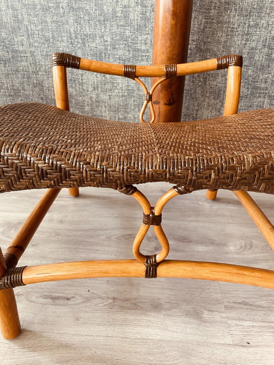 Image 1 of Vintage Lounge Chair und Fußhocker von Yuzuru Yamakawa