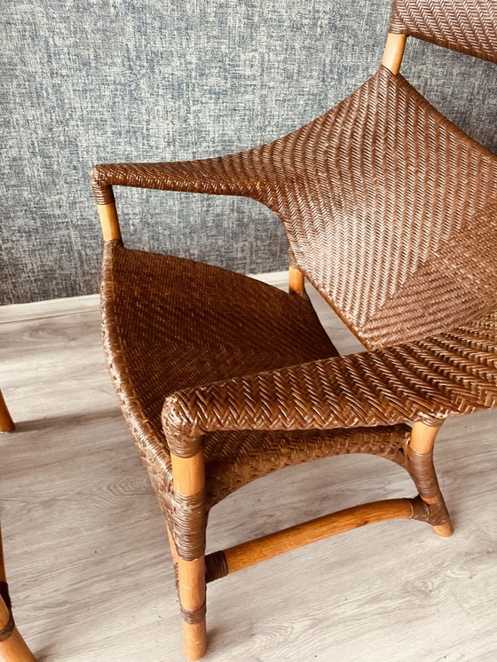 Image 1 of Vintage Lounge Chair und Fußhocker von Yuzuru Yamakawa