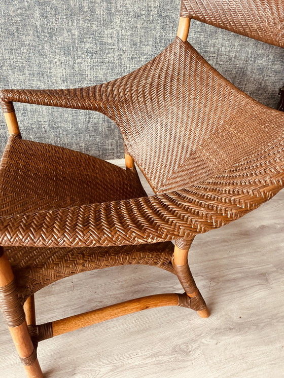 Image 1 of Vintage Lounge Chair und Fußhocker von Yuzuru Yamakawa