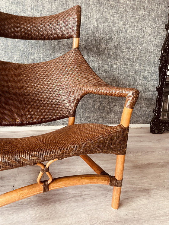 Image 1 of Vintage Lounge Chair und Fußhocker von Yuzuru Yamakawa