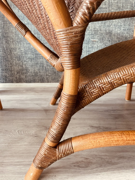 Image 1 of Vintage Lounge Chair und Fußhocker von Yuzuru Yamakawa