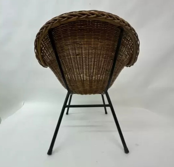 Image 1 of Korbstuhl im Mid-Century-Design, 1950er Jahre