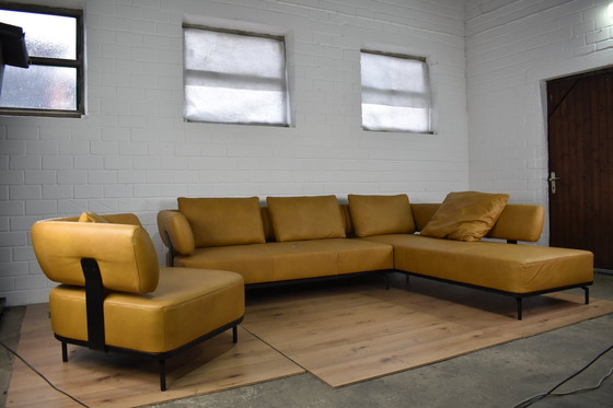 Image 1 of Ledersofa Mit Sessel Und Schlaffunktion Ledercouch Lederecksofa Sofa Couch Ecksofa Schlafsofa 