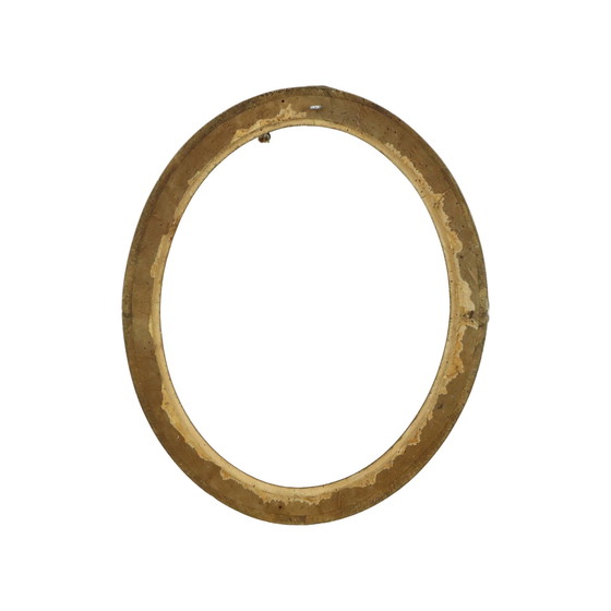 Image 1 of Oval Gold Holzrahmen Rosen