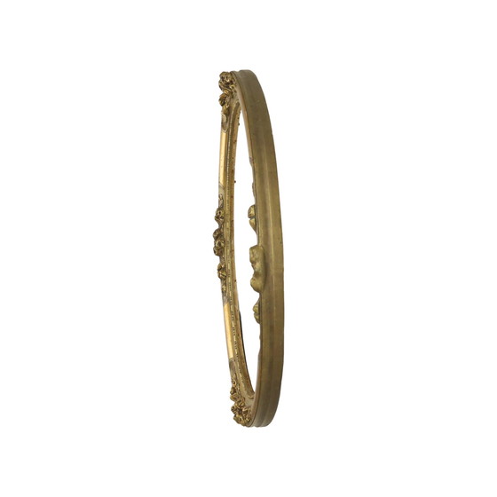 Image 1 of Oval Gold Holzrahmen Rosen