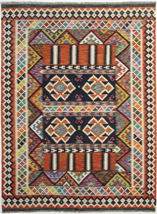 Original Old Style Kelim Afghan 247 X 176 Cm Top Zustand