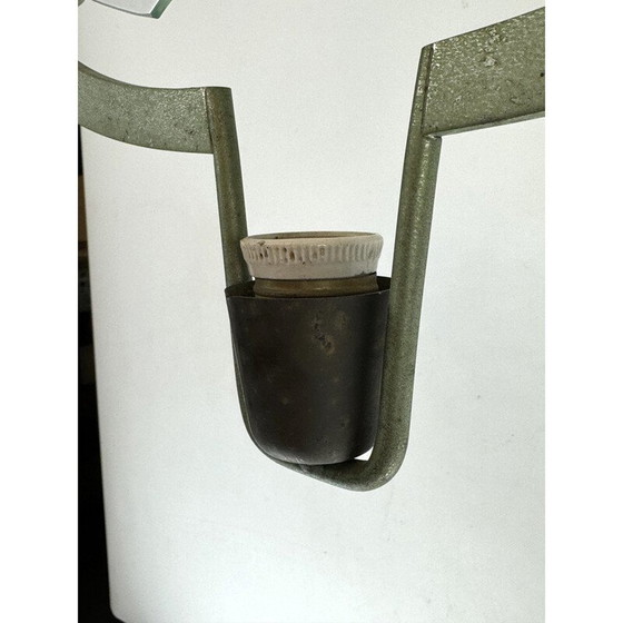 Image 1 of Vintage Art Deco Kronleuchter aus massivem lackiertem Messing und Glas von Pietro Chiesa, Italien 1930