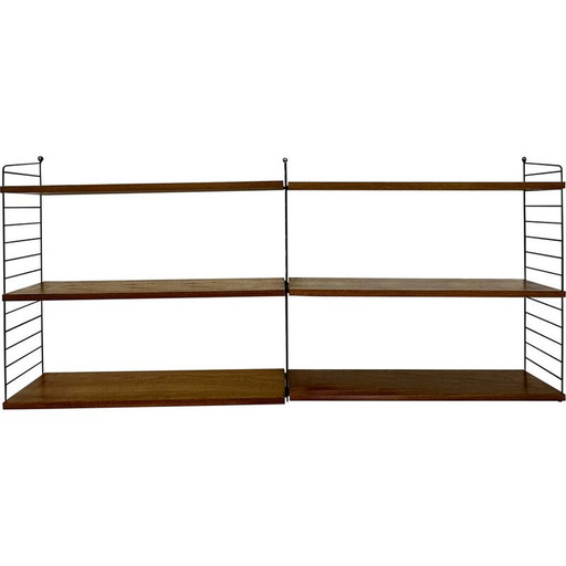 Vintage-Regal aus Holz und Metall von Nisse Strinning, 1960