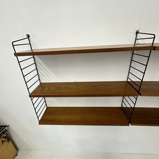 Vintage-Regal aus Holz und Metall von Nisse Strinning, 1960