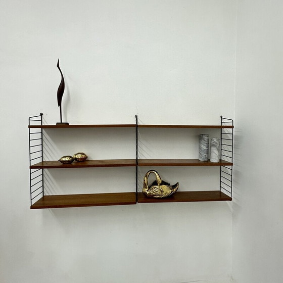 Image 1 of Vintage-Regal aus Holz und Metall von Nisse Strinning, 1960