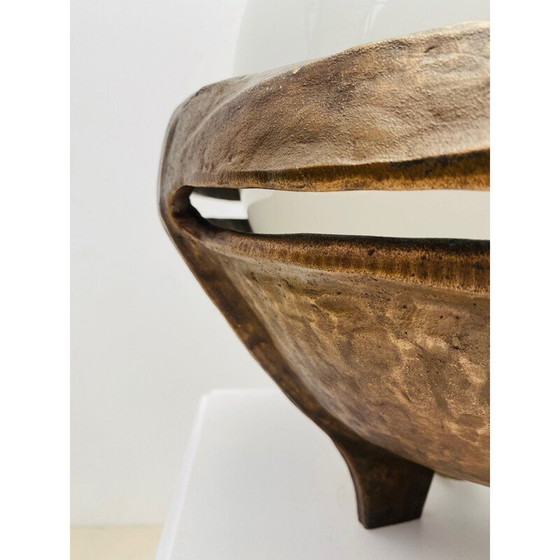 Image 1 of Mid Century Bronze und Opalin Lampe, Italien 1970er