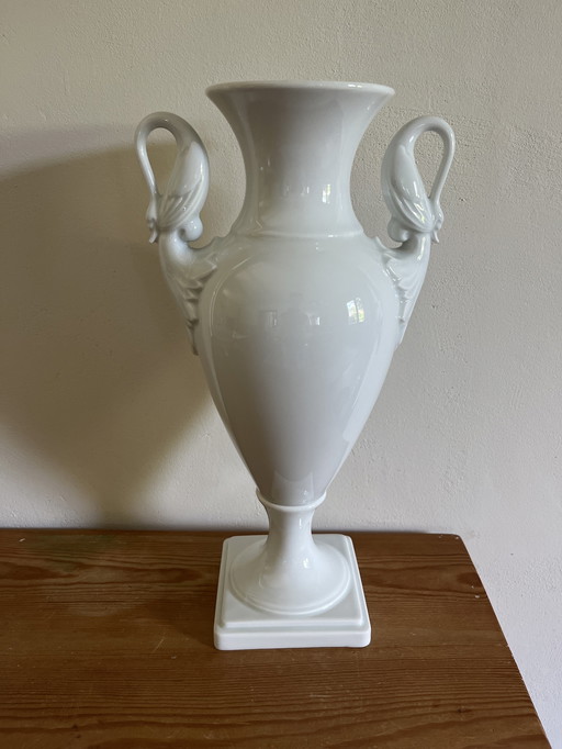 AK Kaiser west Germany Porzellan Vase Schwanenhals-Henkel