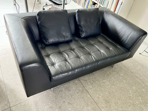 Alivar Haero Sofa schwarzes Leder