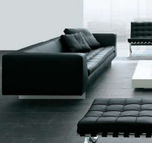 Alivar Haero Sofa schwarzes Leder