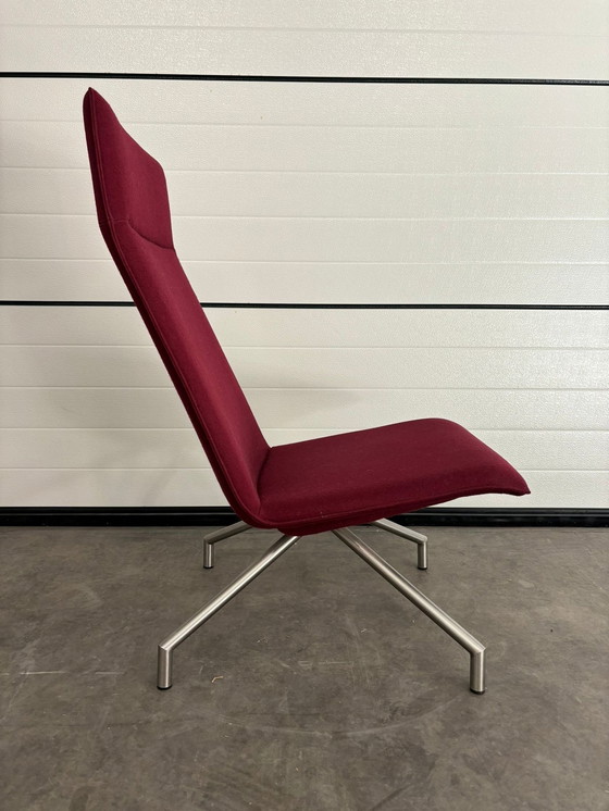 Image 1 of Arco Lounge Sessel Bordeaux Rot Stoff Wolle