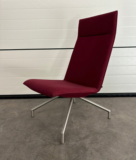 Image 1 of Arco Lounge Sessel Bordeaux Rot Stoff Wolle