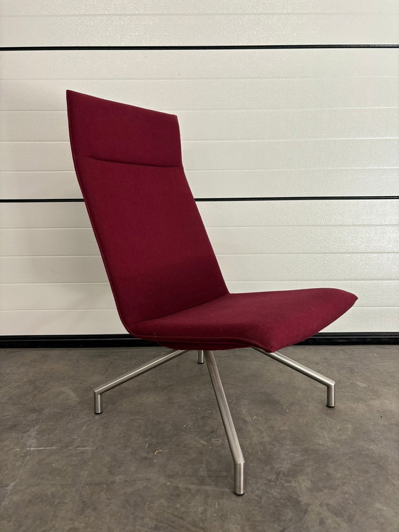 Image 1 of Arco Lounge Sessel Bordeaux Rot Stoff Wolle