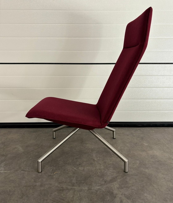 Image 1 of Arco Lounge Sessel Bordeaux Rot Stoff Wolle