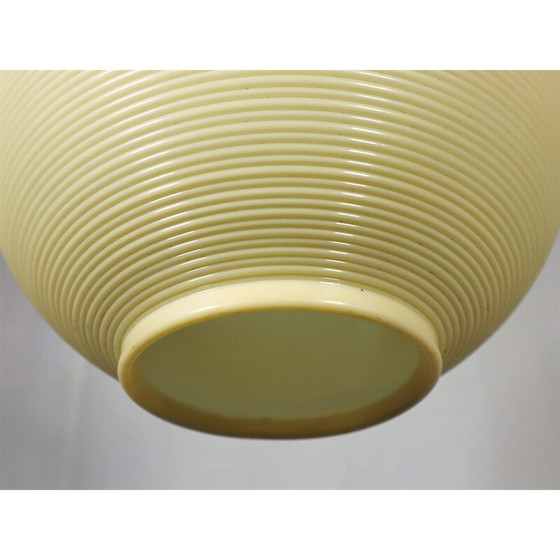 Image 1 of Blaue und weiße Pendelleuchte von Rotaflex für A.R.P, 1950er Jahre