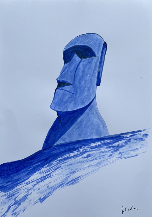 Blue Moai #20241019-1